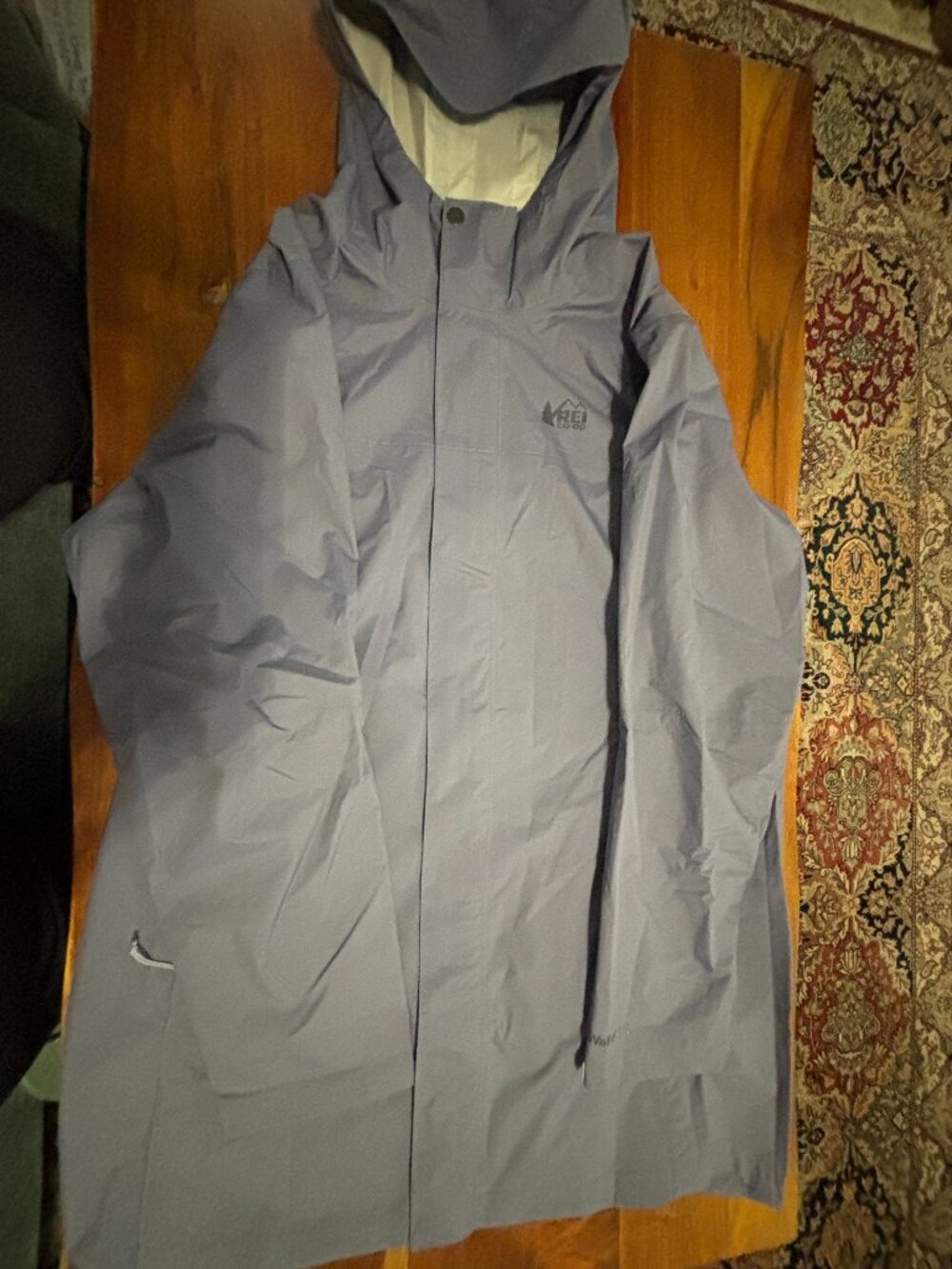 REI Co-op Ranier Rain Jacket XL Purple/Gray Coloring